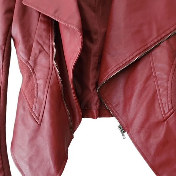Love Tree Faux Leather Moto Jacket - Size S - Picture 6 of 8
